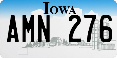 IA license plate AMN276