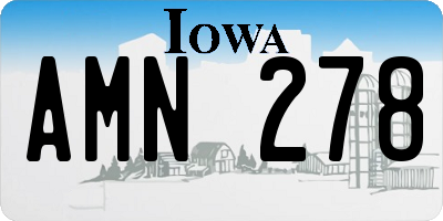 IA license plate AMN278