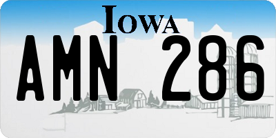 IA license plate AMN286