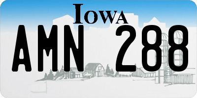 IA license plate AMN288