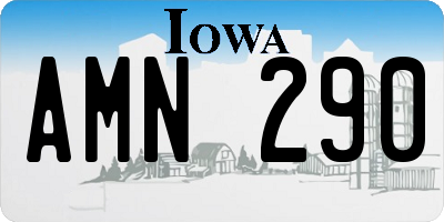 IA license plate AMN290