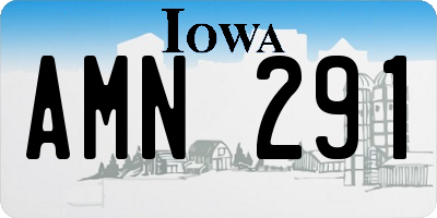 IA license plate AMN291