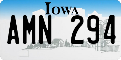 IA license plate AMN294