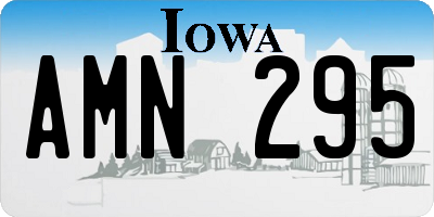 IA license plate AMN295