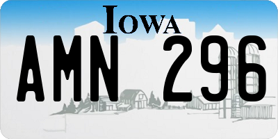 IA license plate AMN296