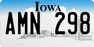 IA license plate AMN298