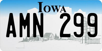 IA license plate AMN299