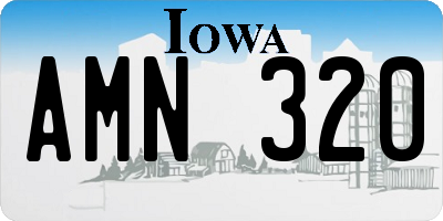 IA license plate AMN320