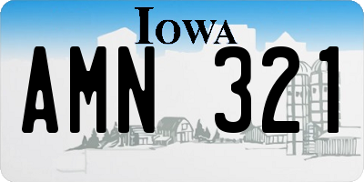 IA license plate AMN321