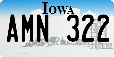 IA license plate AMN322