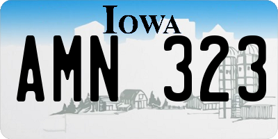 IA license plate AMN323