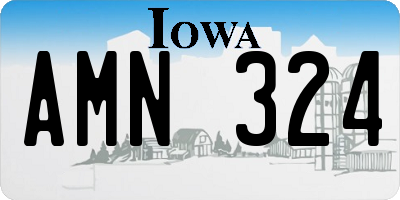 IA license plate AMN324