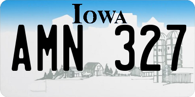 IA license plate AMN327