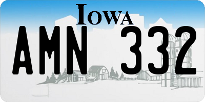 IA license plate AMN332