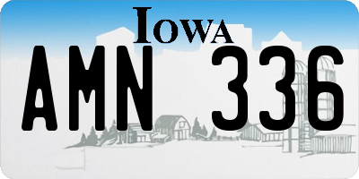IA license plate AMN336