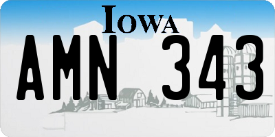 IA license plate AMN343