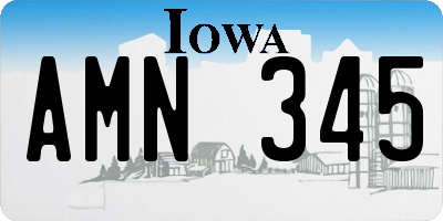 IA license plate AMN345