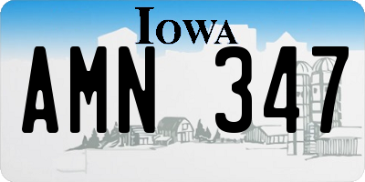 IA license plate AMN347