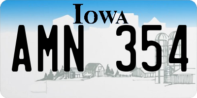 IA license plate AMN354