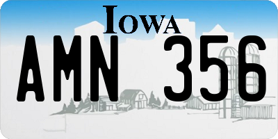 IA license plate AMN356