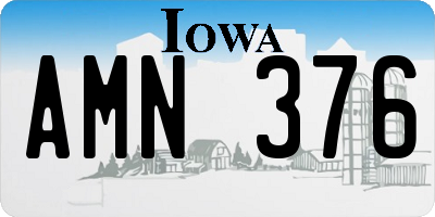 IA license plate AMN376