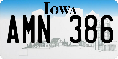 IA license plate AMN386