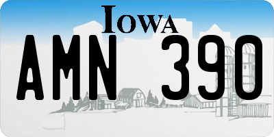 IA license plate AMN390