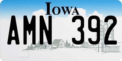 IA license plate AMN392