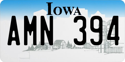 IA license plate AMN394