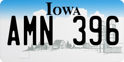 IA license plate AMN396