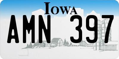 IA license plate AMN397