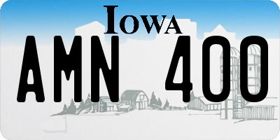 IA license plate AMN400