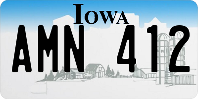 IA license plate AMN412