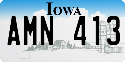 IA license plate AMN413