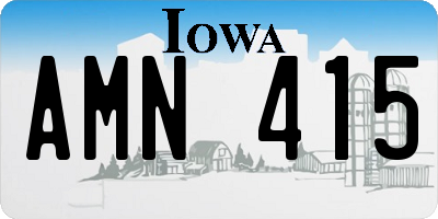 IA license plate AMN415