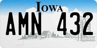 IA license plate AMN432