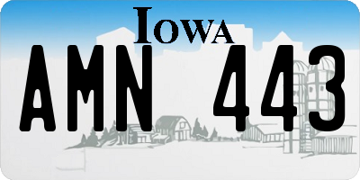 IA license plate AMN443