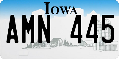 IA license plate AMN445