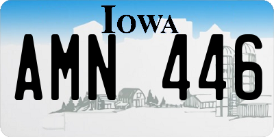 IA license plate AMN446