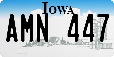 IA license plate AMN447