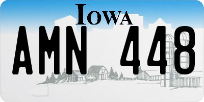 IA license plate AMN448