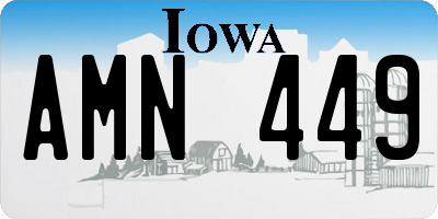 IA license plate AMN449