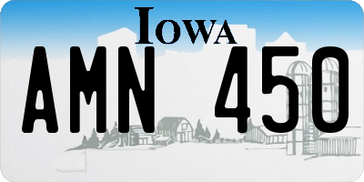IA license plate AMN450