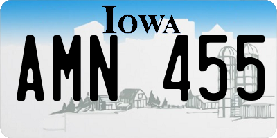 IA license plate AMN455