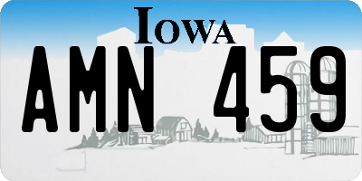 IA license plate AMN459