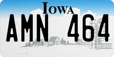 IA license plate AMN464