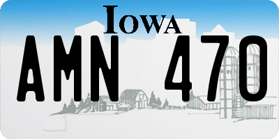 IA license plate AMN470