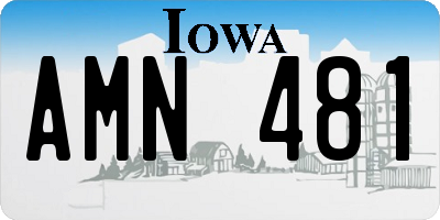 IA license plate AMN481