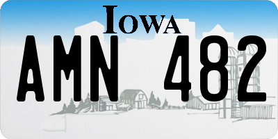 IA license plate AMN482