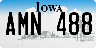 IA license plate AMN488